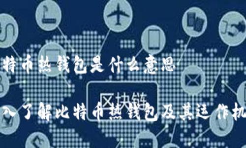 比特币热钱包是什么意思

深入了解比特币热钱包及其运作机制